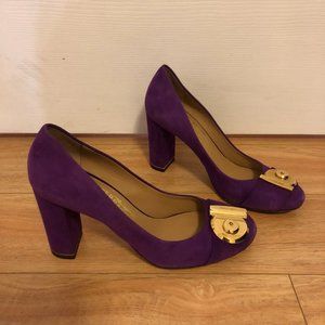 Salvatore Ferragamo women's purple heels shoes size7.5B